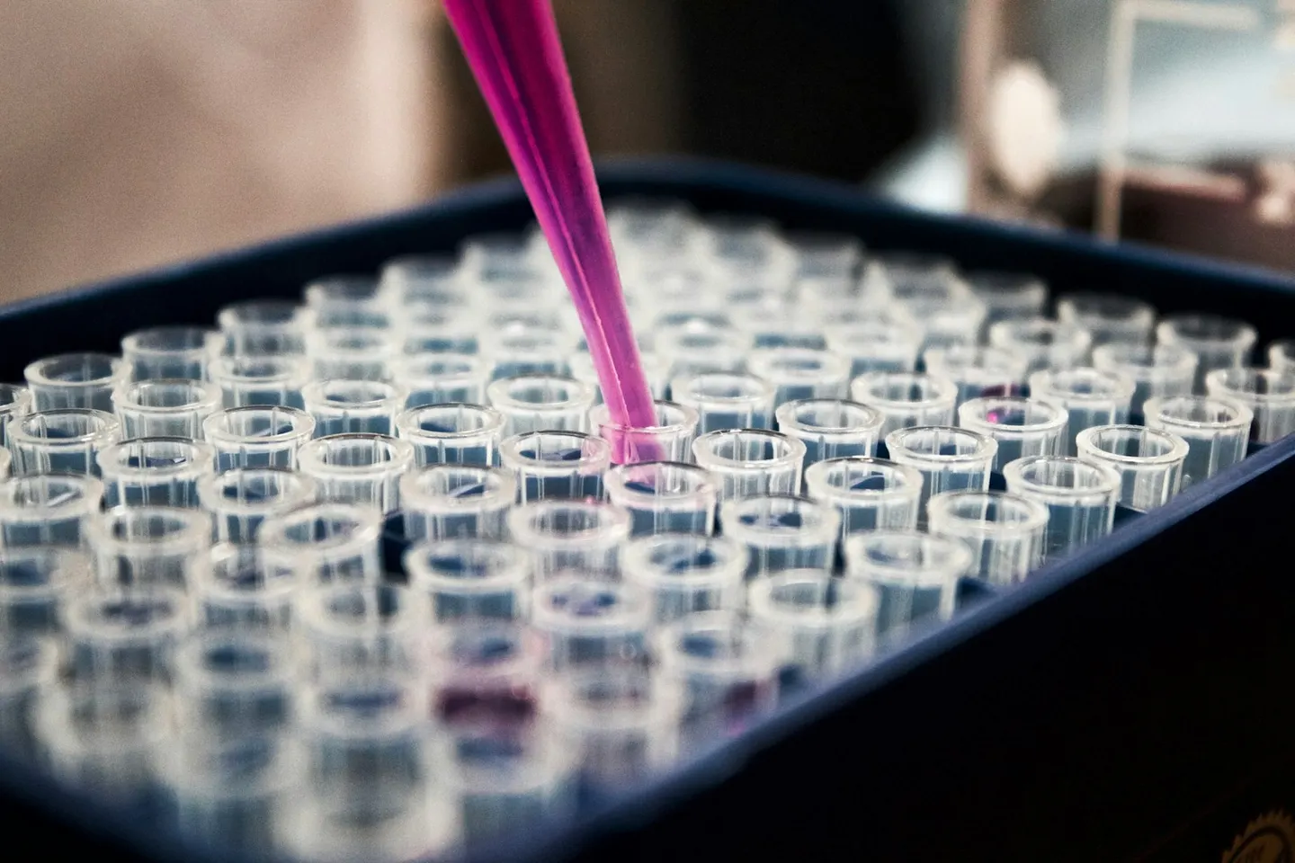 Amostras num laboratório farmacêutico